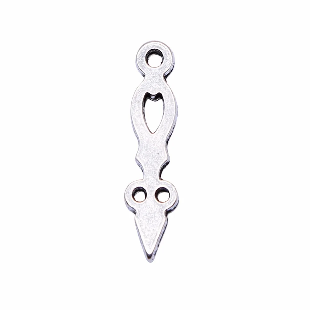 WYSIWYG 20pcs 26x7mm 2 Colors Pointer Charms Pendant For DIY Jewelry Making Handmade Jewelry Craft Findings
