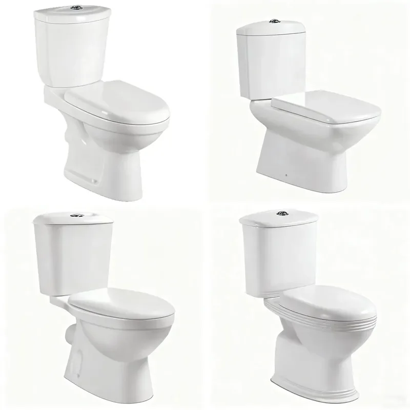 Large Square Ceramic Split Toilet Two Piece Siphonic Flush Down Bathroom Commode Sanitary Ware