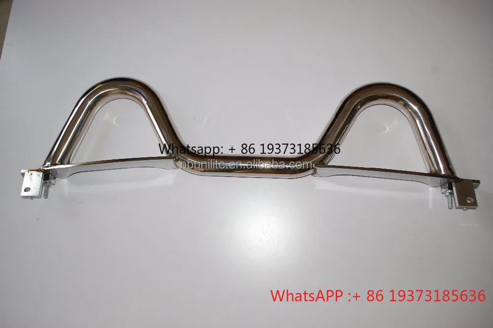 

4-Point Stainless Steel Dual Twin Hoop Roll Bar for Mazda 89-98 Miata MX5 MX-5 Exhaust Pipe