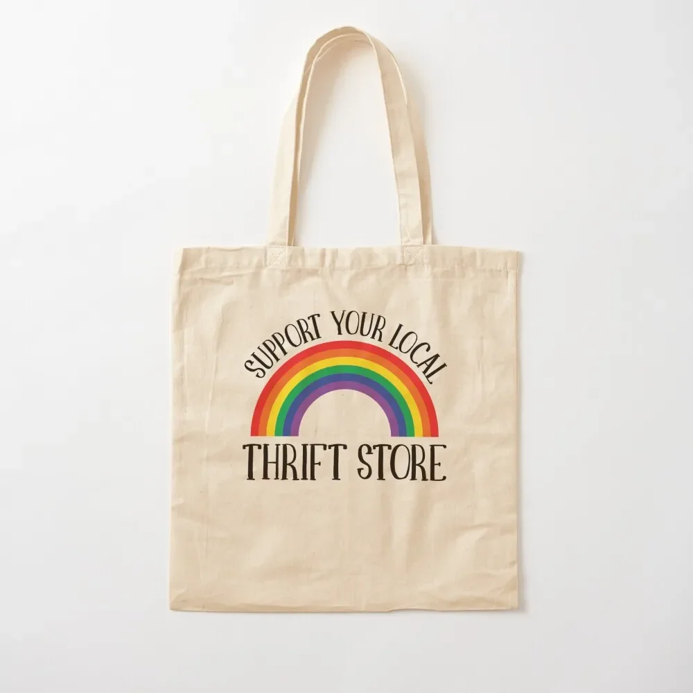 Thrifting Support Your Local Thrift Shop Tote Bag custom tote bag Shopper handbag Canvas shoulder bag