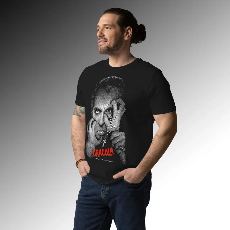 Gothic Vampire T-Shirt | Classic Dracula Horror Tee | Who Will Be His Bride Tonight?Four season popular unisex T-shirt