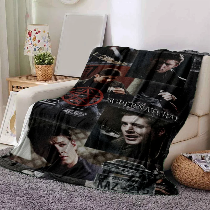 Customize 1pc of comfortable blanket showcasing scenes and characters from Supernatural, home decoration or as a.