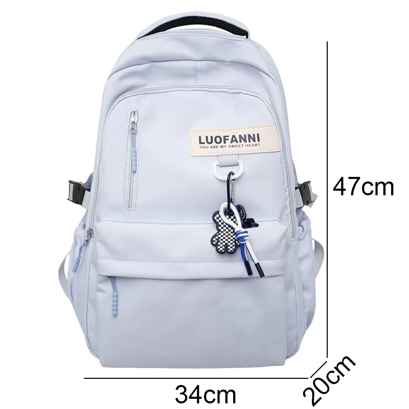 Mochila universitaria impermeable de alta capacidad para hombre y mujer, Bolsa Escolar de nailon a la moda para libros, ordenador portátil de viaje,