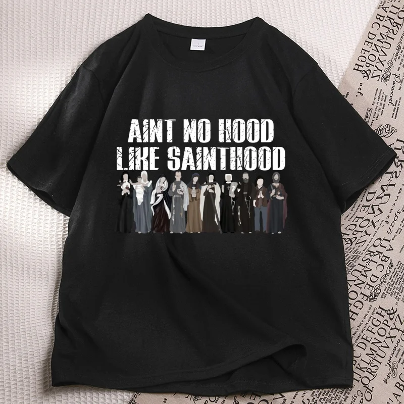 Catholic Saints T Shirt Funny Catholic T-Shirt Cotton Crewneck Short Sleeve Printed Tshirt Unisex Men Women Streeetwear Tees