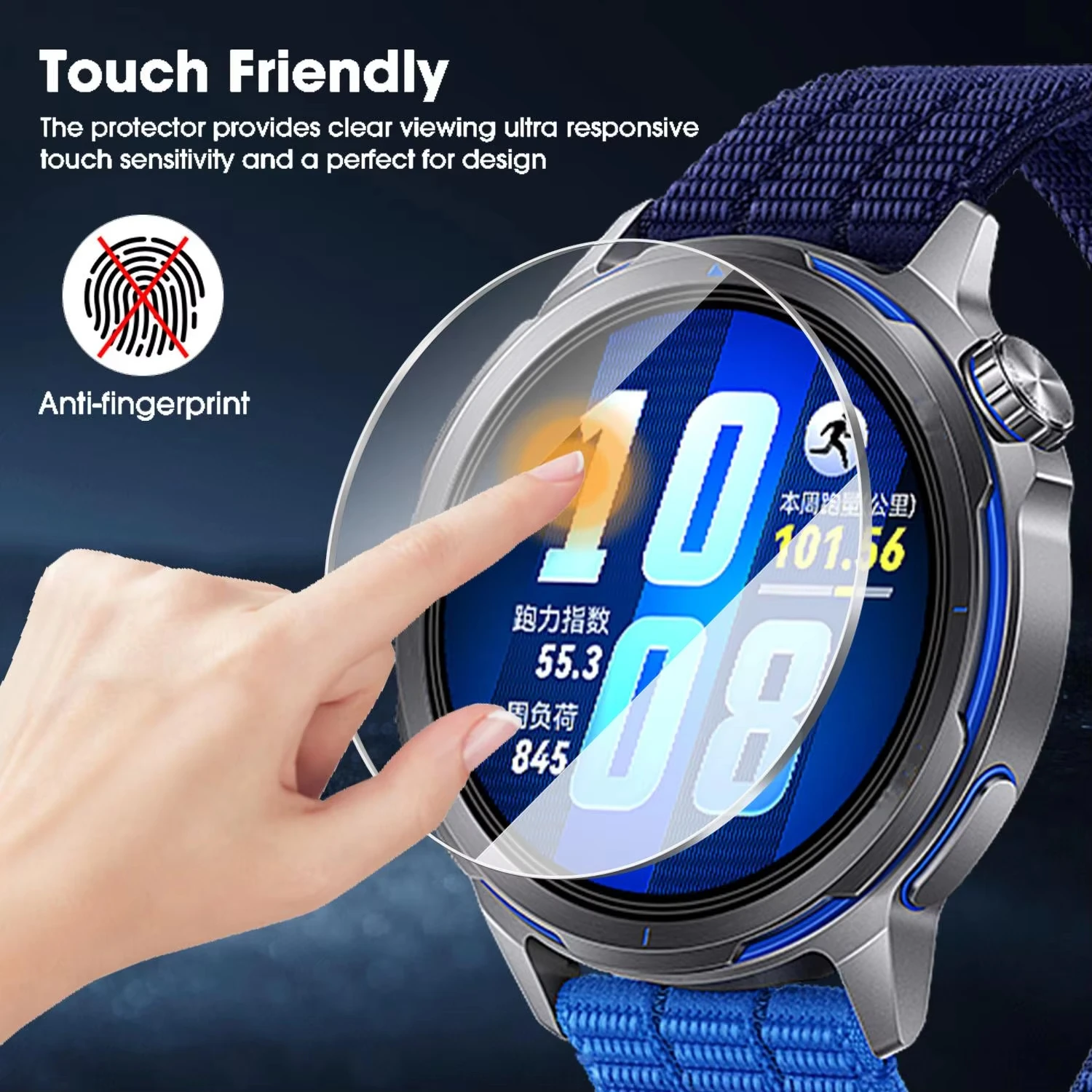 Tempered Glass Film For Huawei Watch GT Runner 2 Screen Protector HD Anti-scratch Protective Film For Huawei GT Runner 2 - view 3