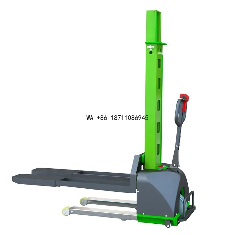 Self-Loading Semi Electric Forklift Stacker 500Kg Portable Auto Lift