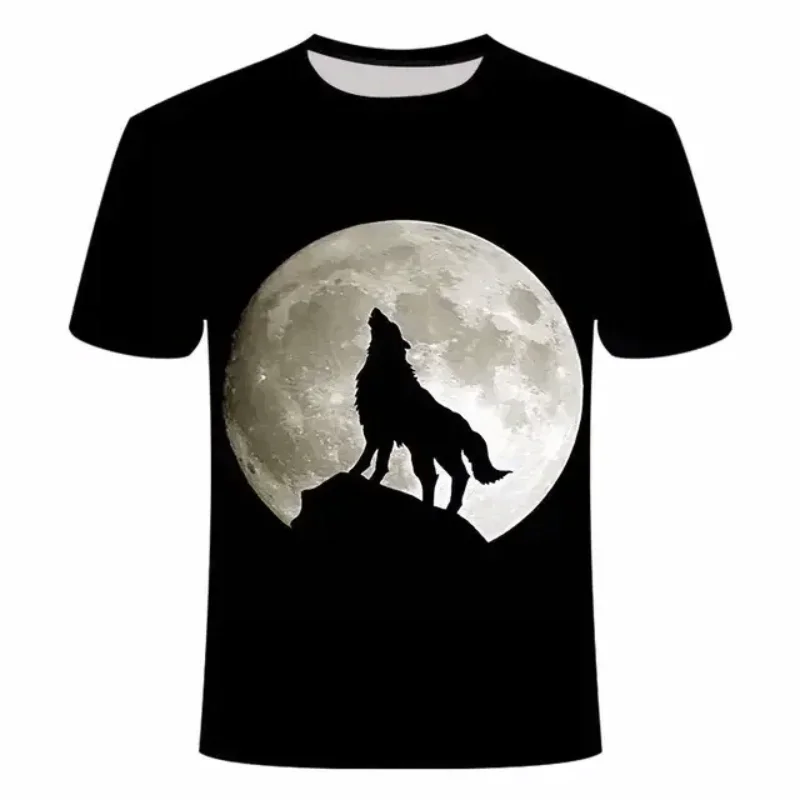Tier-Wolf 3D-gedrucktes Sport-Schnelltrocknendes Atmungsaktives Herren-T-Shirt Outdoor Street Komfort Vielseitiger Trend Große Größe Kurzarm-Oberteil – Detail 7