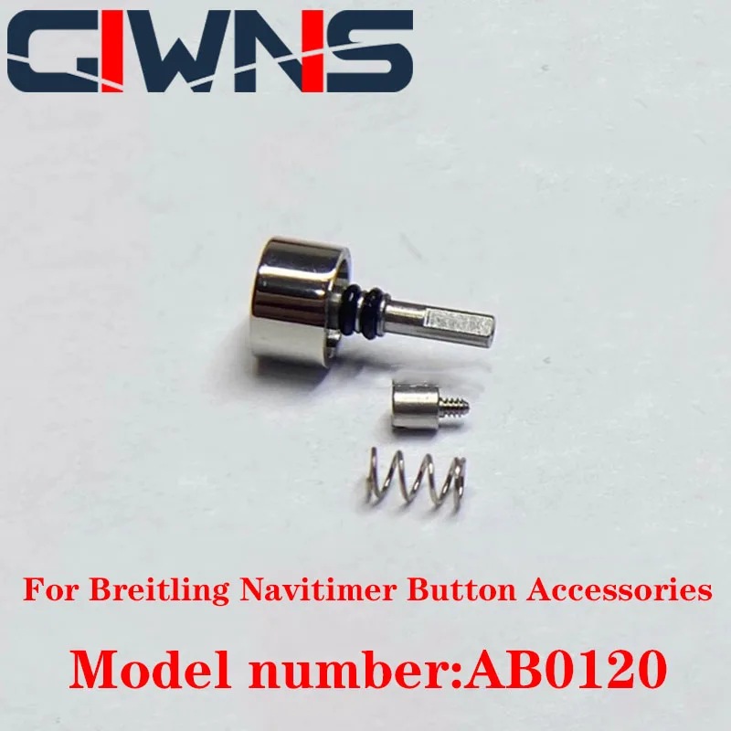 Watch Timing Button Accessories Silver Head Spring Screw Watch Repair Tool Parts For Breitling Navitimer Series AB0120