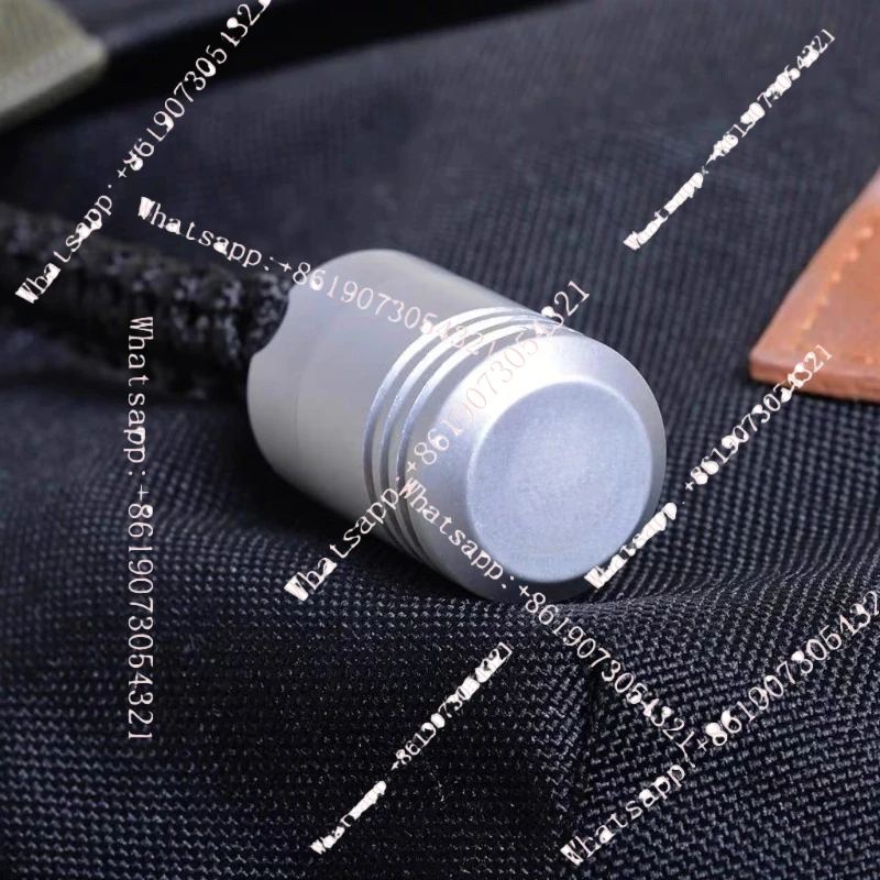 

Portable Mini Waterproof Storage Capsule Aluminum Alloy EDC Keychain Buckle Pendant with Rope