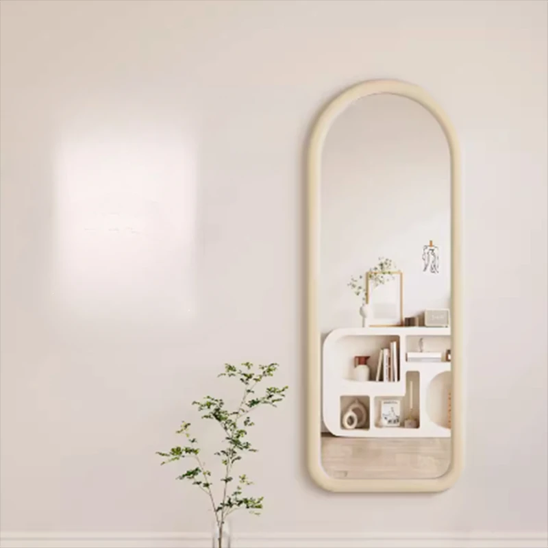 Girls Bathroom Wall Mirror Aesthetic Makeup Oval Arch Full Body Mirror Nordic Large Espejos Decorativos Nordic Home Decor