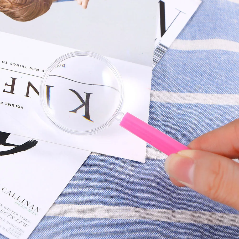 

30 Pcs Teaching Magnifying Glass Mini Handheld Kids Toy Durable Acrylic Lens Portable for Children Students Learning