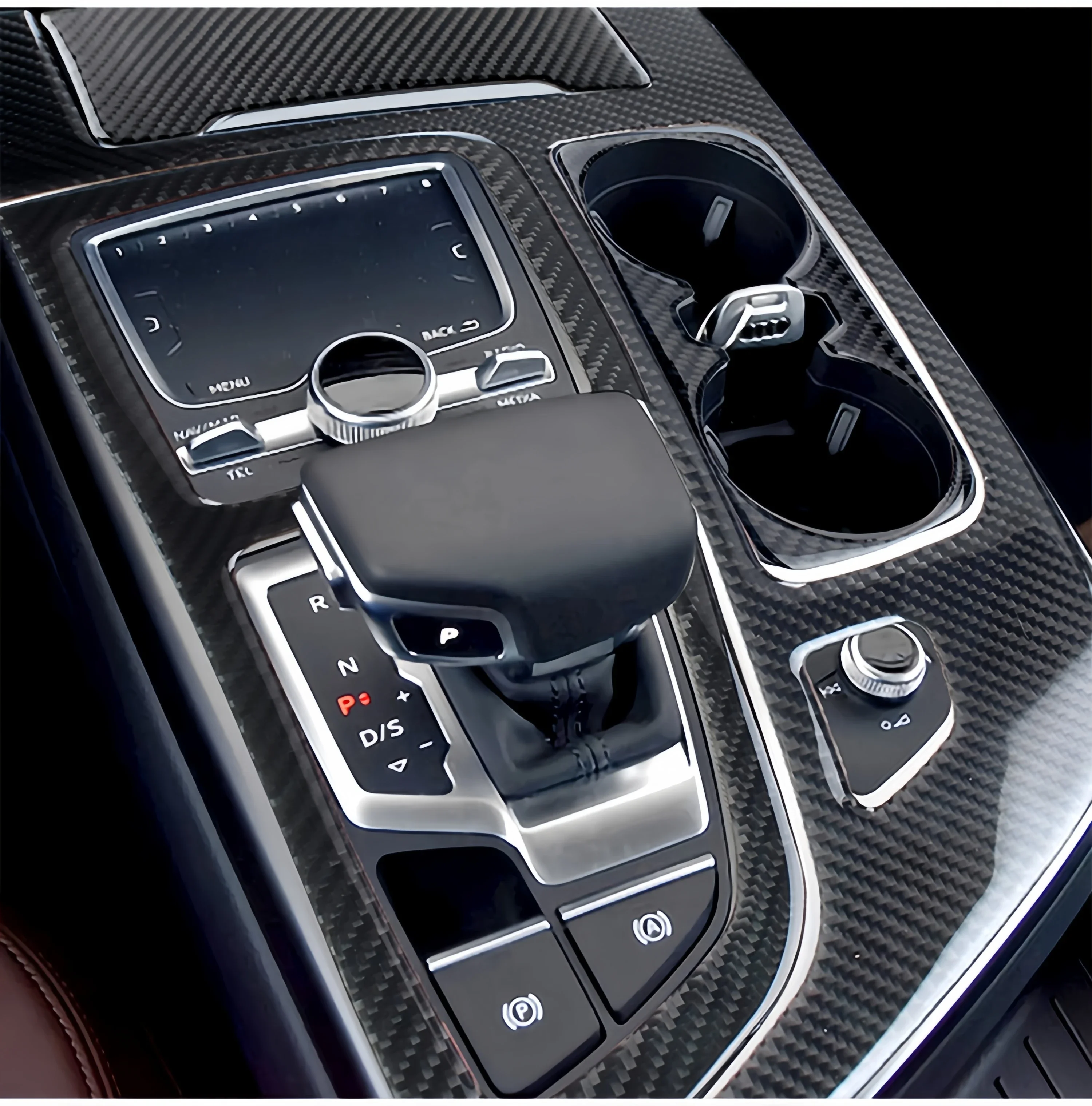 for-audi-q7-sq7-4m-2016-2019-accessories-carbon-fiber-center-console-gear-shift-air-outlet-vent-trim-set-car-interior-sticker