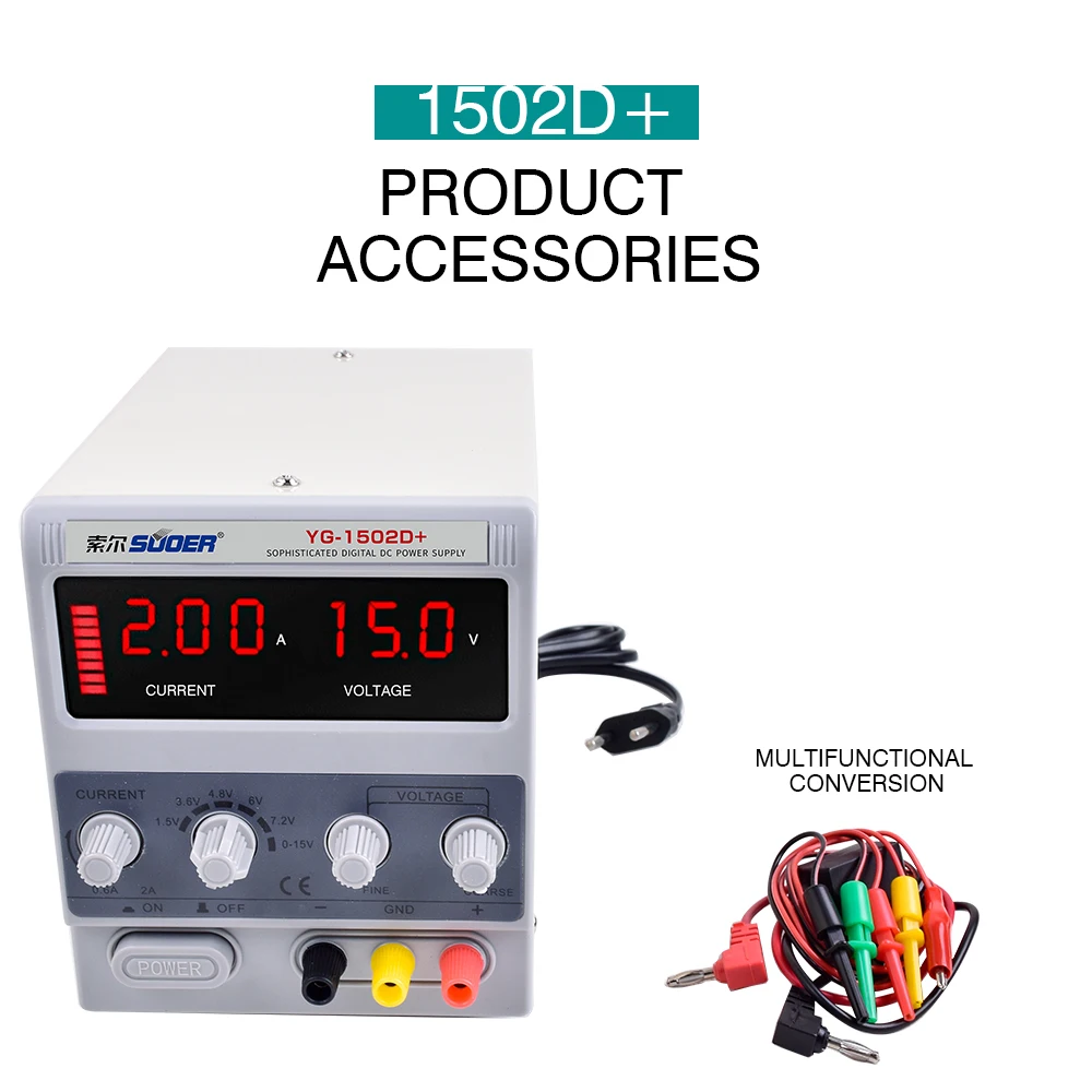 قابل للتعديل الدقة تيار مستمر الجهد المنظم 220 فولت تحويل شاشة الكريستال السائل إمدادات الطاقة مستقرة لإصلاح الهاتف 240 فولت 15 فولت 2A