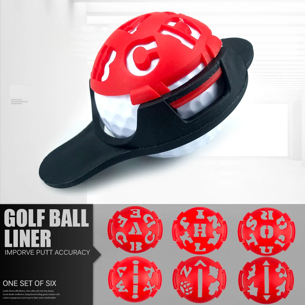 6 In 1 Hot Sale Golf Ball Line Liner Marker Template Drawing Alignment Marks Sign Tool Golf Scriber Accessories