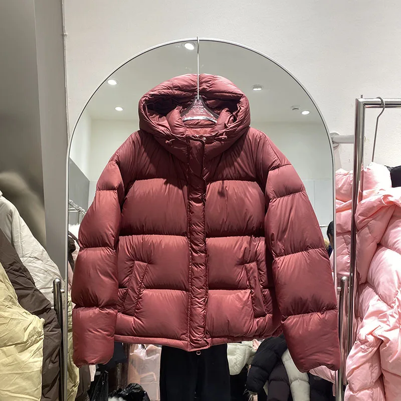 

Hooded Down Jacket 2025 New Winter Thickened Down Jackets Women Temperament Women Down Jackets White Duck Down Women's Coat H573