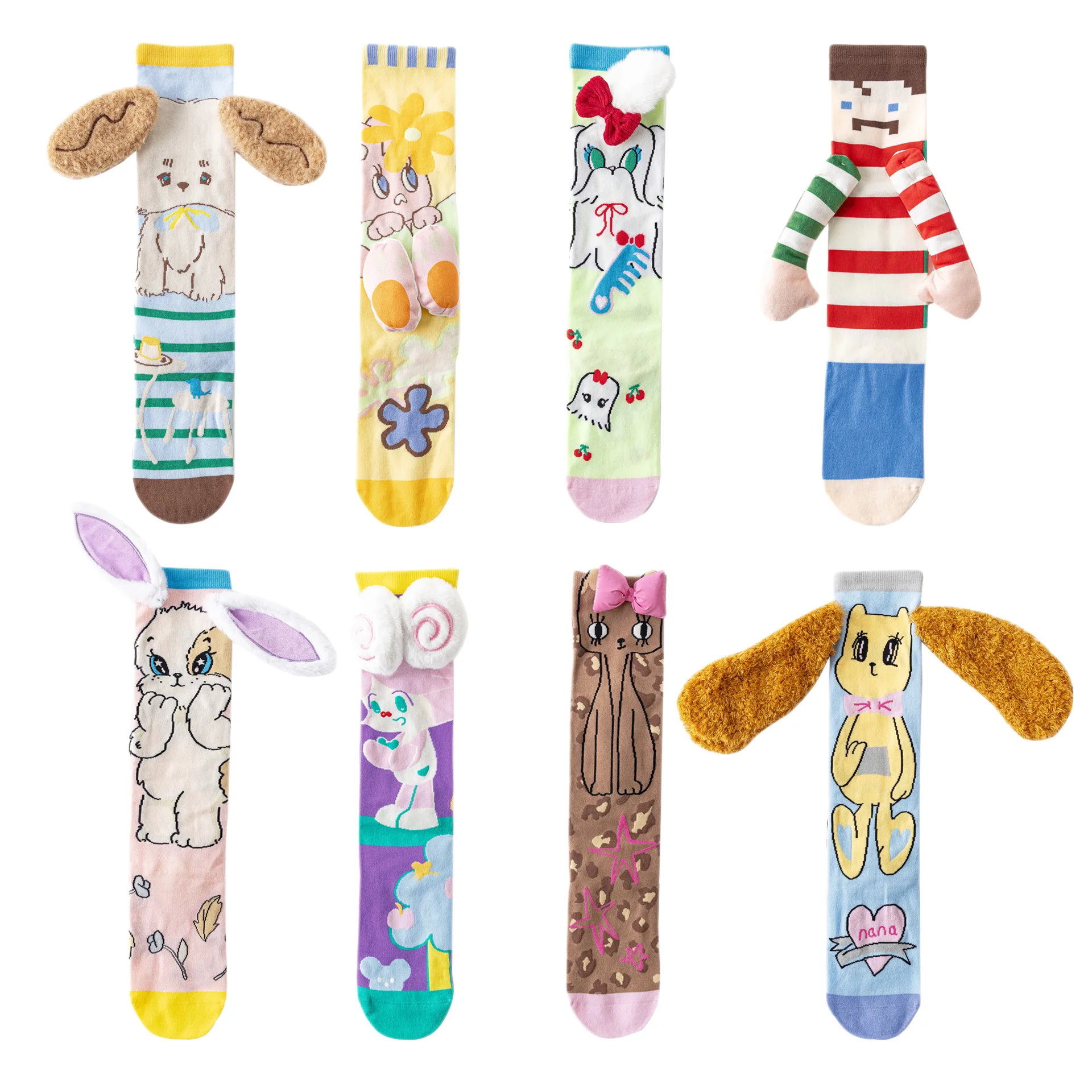 2026 New Cartoon Dog Rabbit Women Stockings Funny Penguin 3D Socks Party Festival Adult Long Socks Knee-high Socks