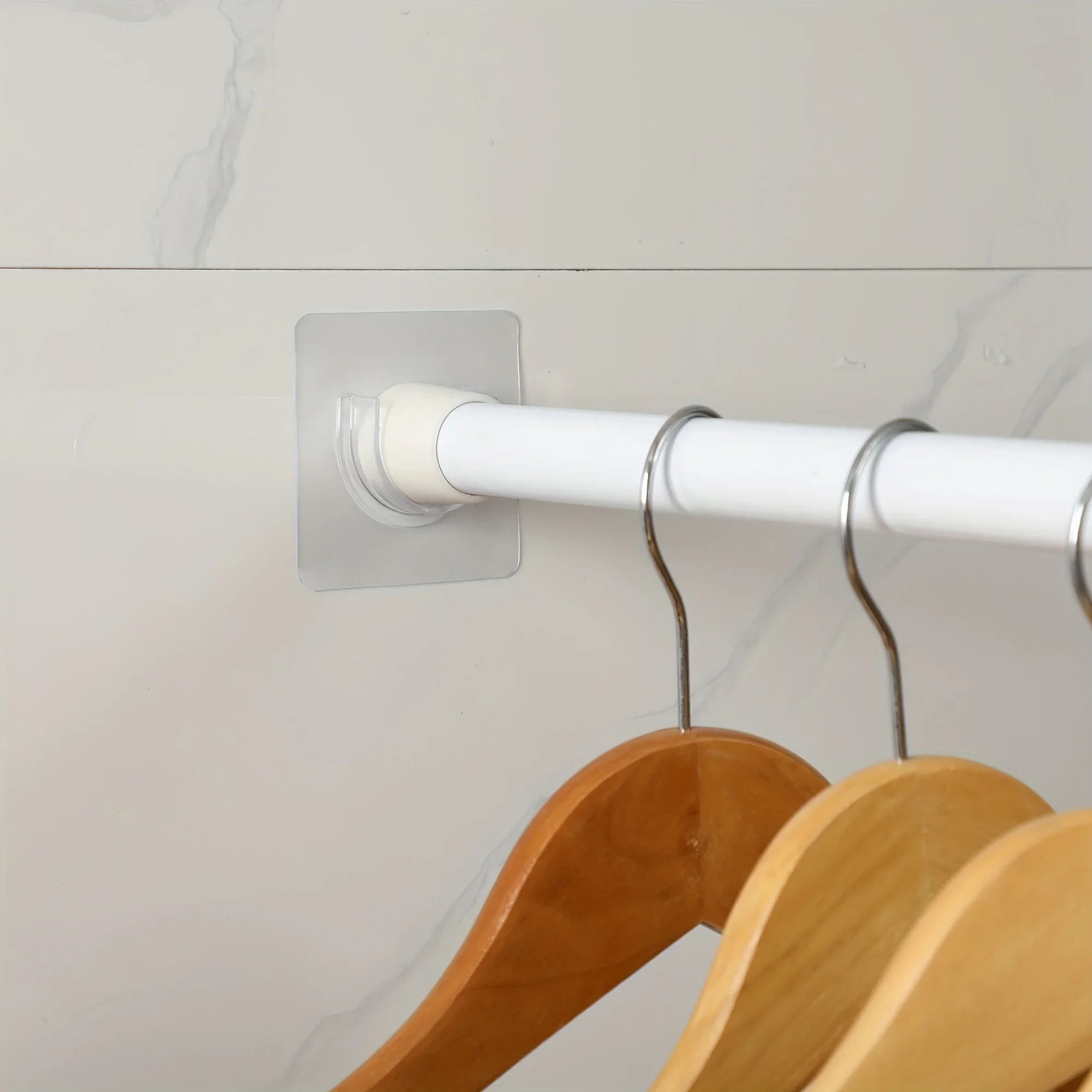 ذاتية اللصق قطب تليسكوبي دعم ملصق لكمة خالية المنزلية قضيب تليسكوبي حامل العارضة جدار السنانير شرائح تثبيت