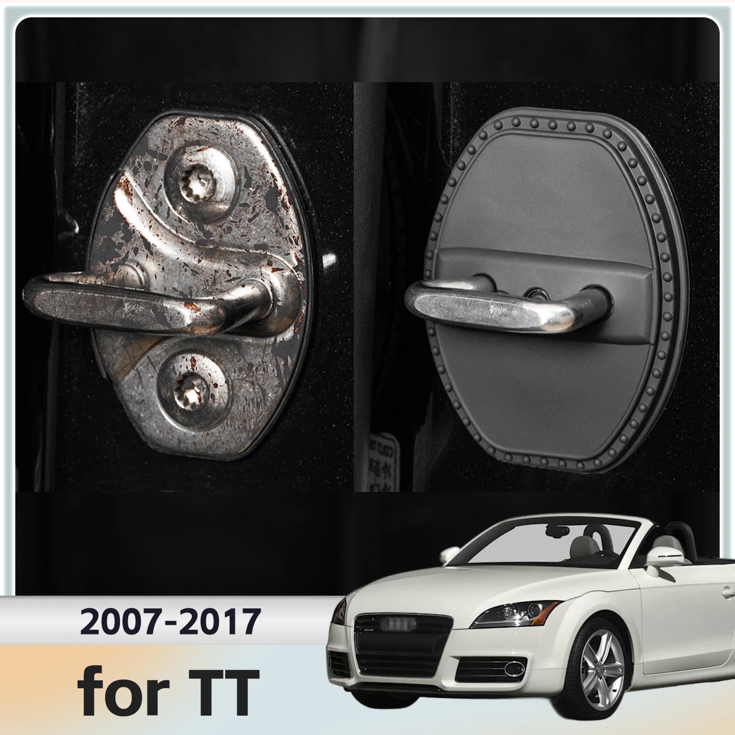 

2/4 шт. силиконовый чехол для дверного замка автомобиля, защитный декоративный чехол для Audi TT 2007-2017 2008 2009 2010 2011 2012 2013 2014 2015