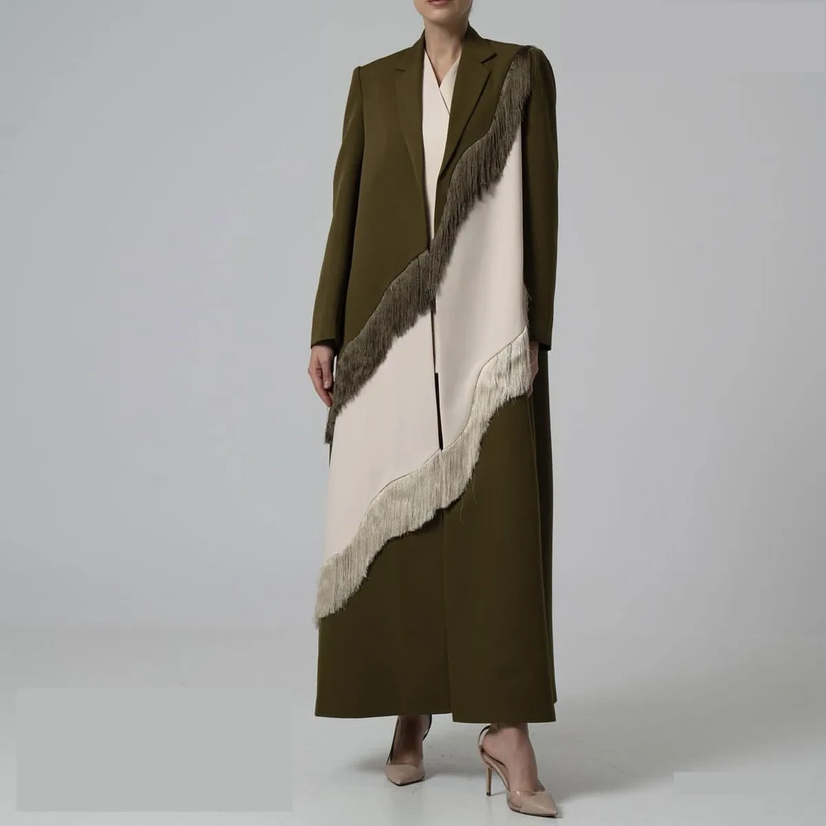 

Костюм с кисточками для тяжелой промышленности, длинное пальто по индивидуальному заказу для женщин, весна-осень, новая свободная женская верхняя одежда