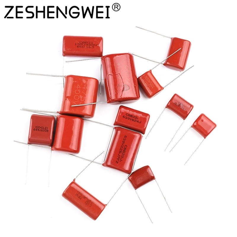 10PCS 63V 100V 250V 400V 450V 630V 2000V CBB22 Polypropylene film capacitor 101 103 104 105 125J 221 222 223 224 225 332 333 334