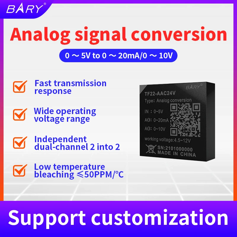 Voltage/PWM converter signal | 0 ~ 5v to 0 ~ 20mA or 0 ~ 10V | transmission | analog | 2 outputs