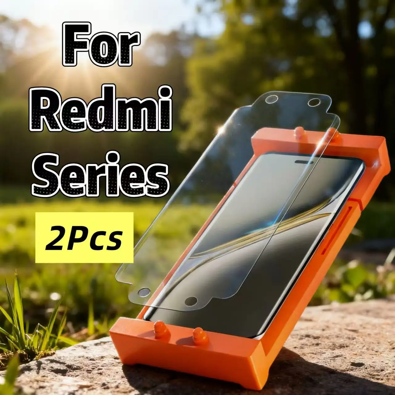 واقي شاشة عالي الوضوح لسلسلة Redmi، عبوة من قطعتين