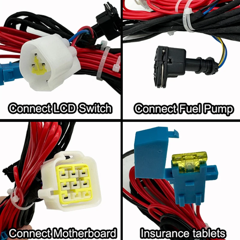 12V 24V Air Diesel Heater Main Wiring Harness Cable Adapter For Webasto Eberspacher Air Diesel Parking Heater 7 Lines 9 Hole