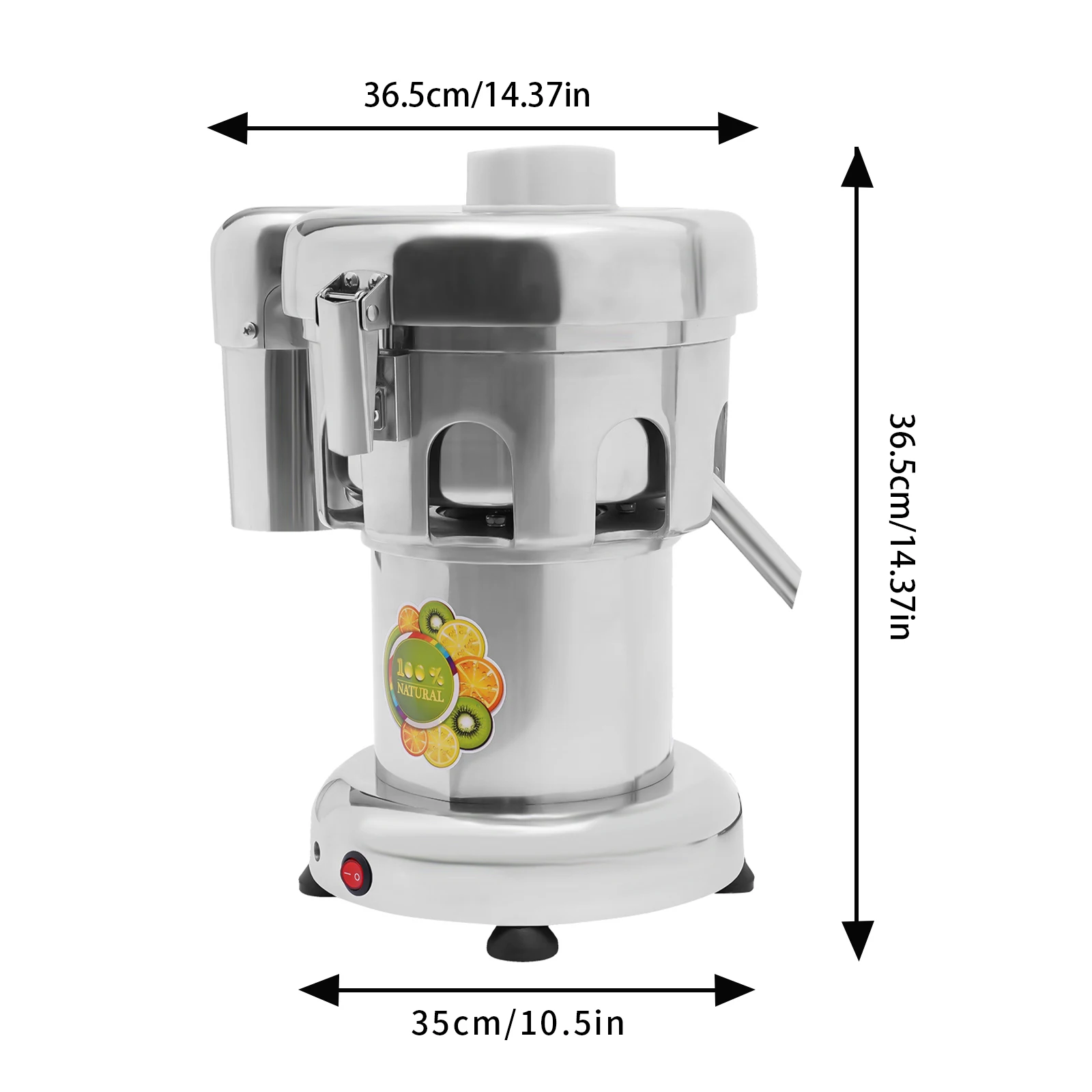 Bymaocar-Extrator elétrico do suco, fabricante comercial do suco, espremedor de aço inoxidável, legumes inteiros e frutas