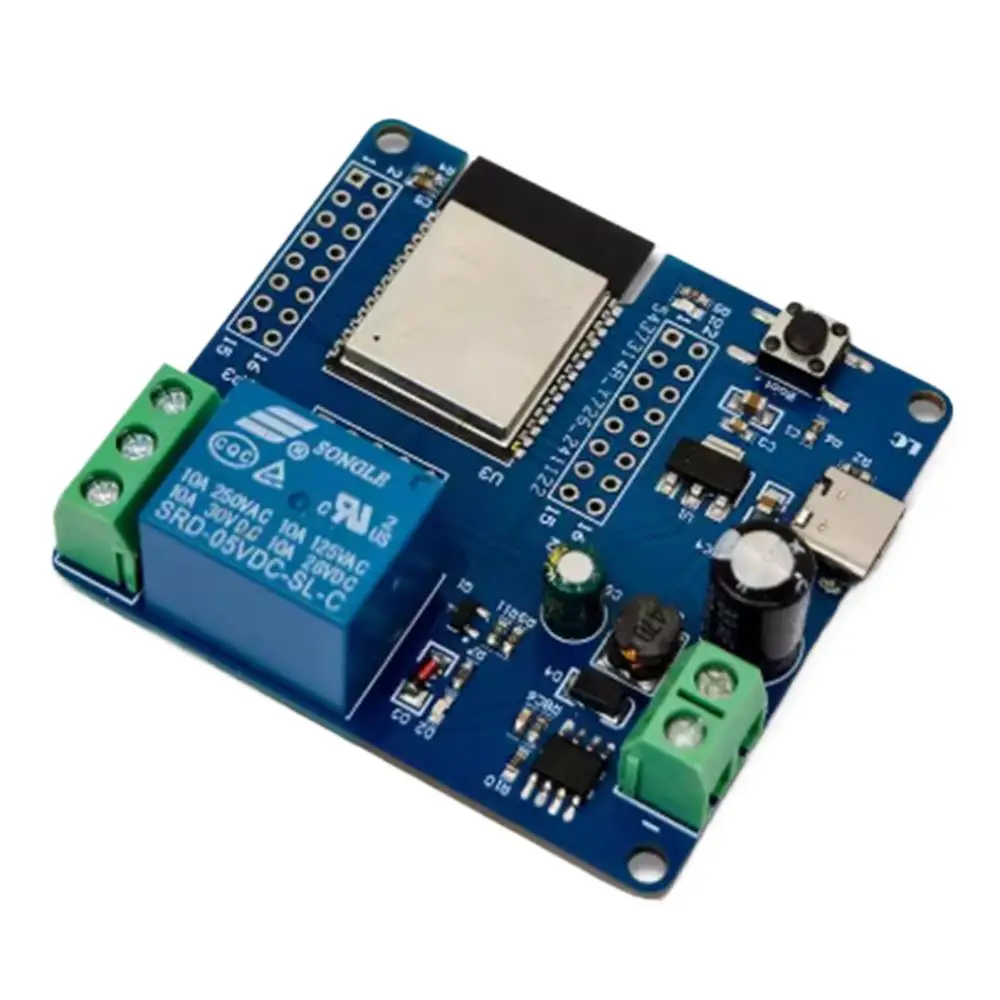 ESP32-C6 DC5-60V Powered WIFI Bluetooth BLE Single Channel Relay Module Development Board