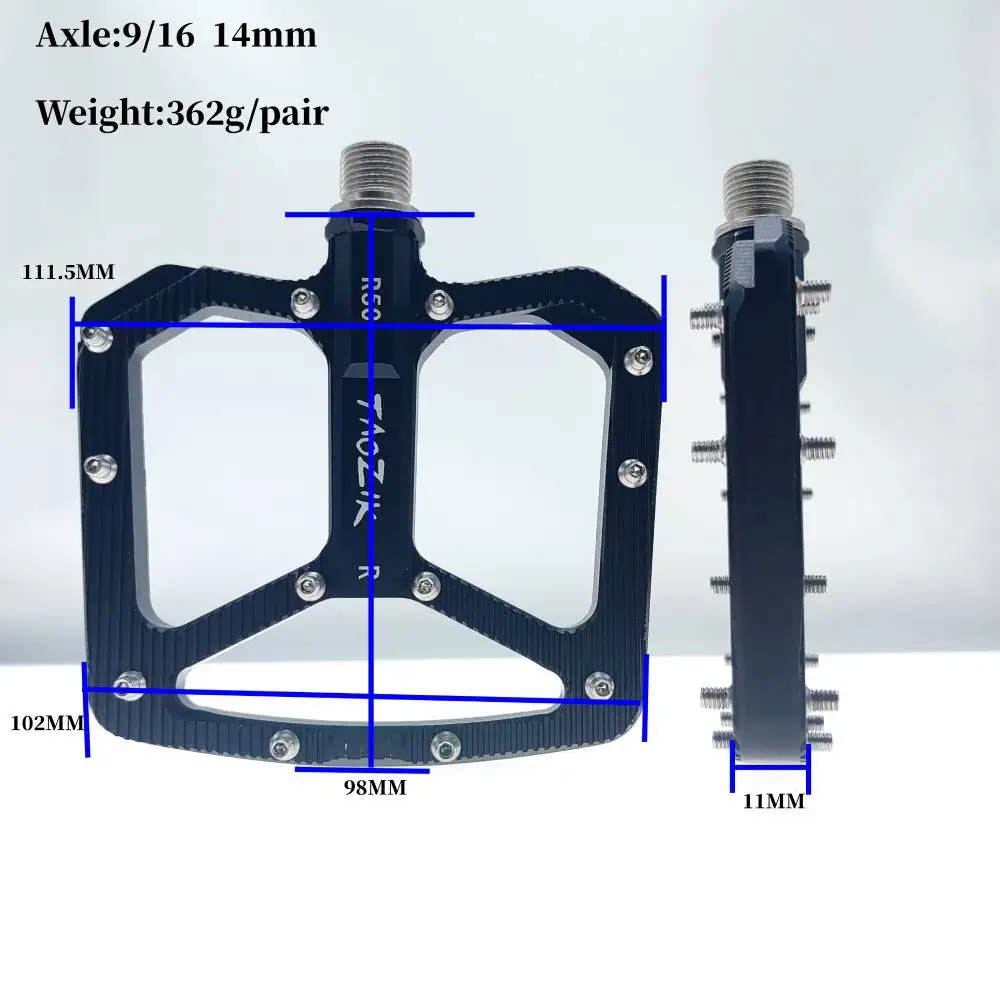 New TAOZIK-Ultralight Widened Bicycle Pedals, CNC DU + 3Sealed Bearings, Mountain Road Bikes High-Strength Bike Part Accessories