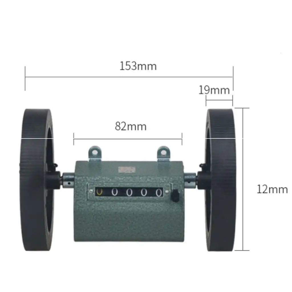 Length Counter Rolling Wheel Mechanical Length Meter with 5 Digit Display for Weaving Plastic Film Leather