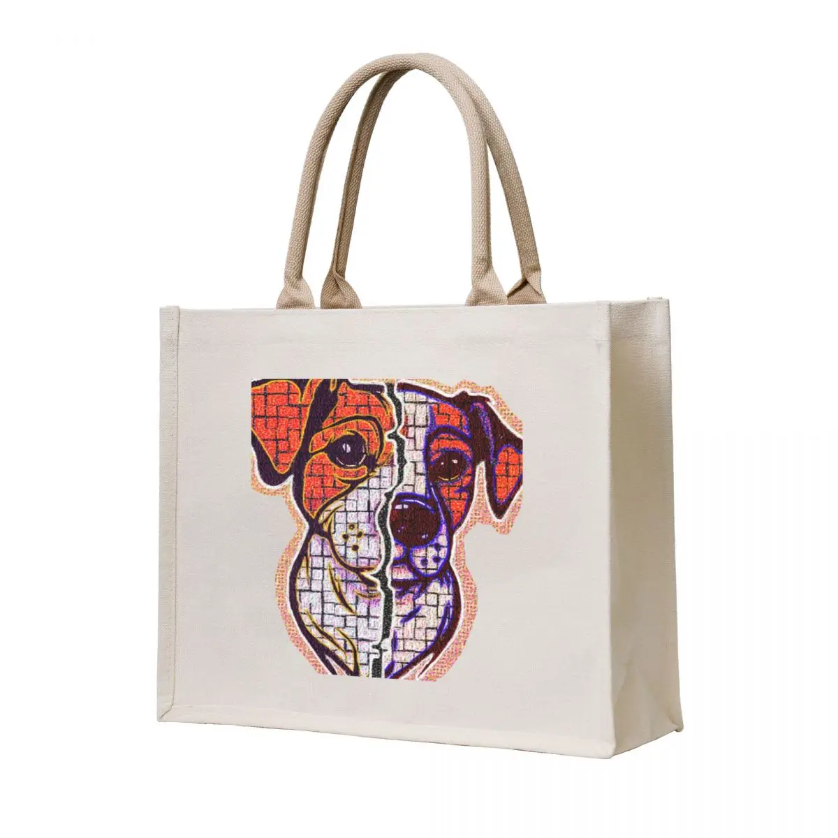 

Dog in 2 Tote Bag Portable shopping bag canvas tote bags tote bag women