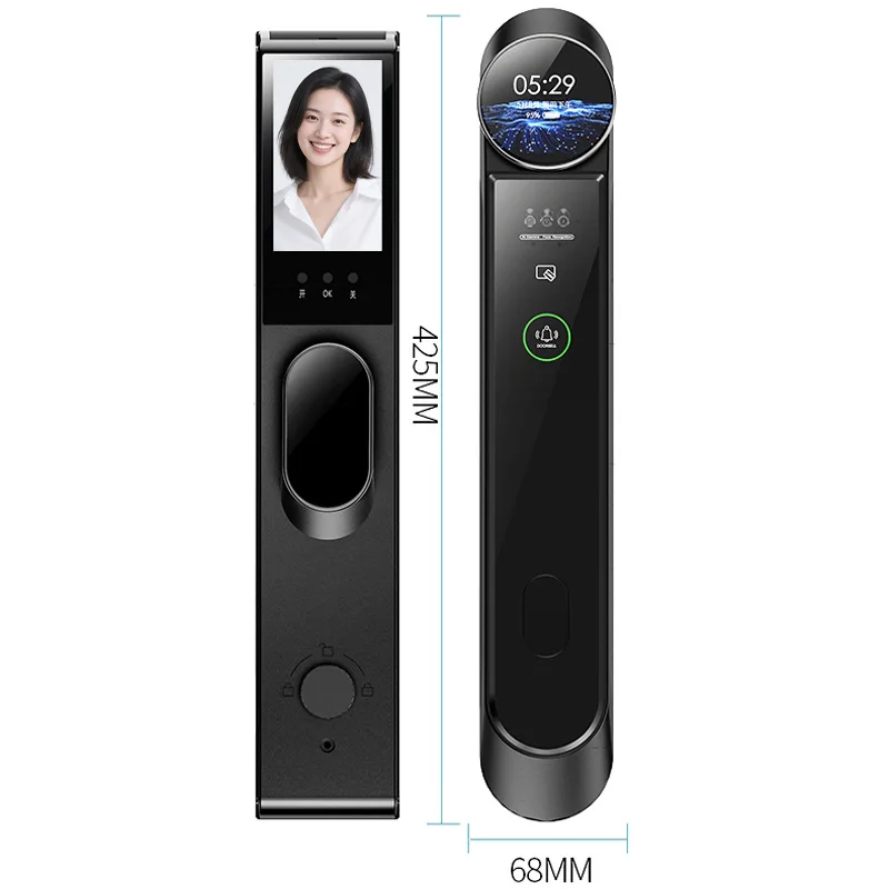 Smart Electronic Password Lock Face Recognition Visual  Household Anti-theft Door Automatic Digital Fingerprint IC Card UnLock