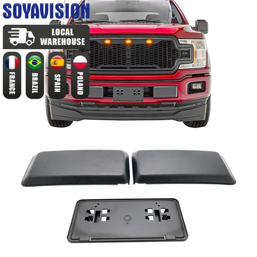 Piezas de coche, gancho de parachoques delantero, soporte de montaje de placa de matrícula para Ford F-150 2018 2019 2020+, accesorio para automóvil