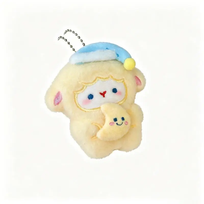 Holiday Gift For Kids Girls Teens Cute Soft Fluffy Plush Lamb Keychain Design Perfect Bag Decoration