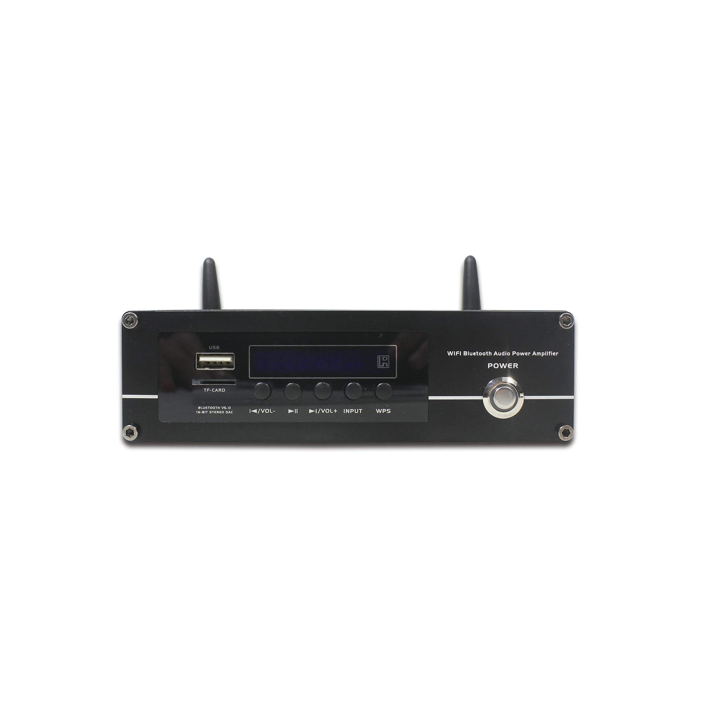 2 Channels WiFi Network Audio Amplifier With Bluetooth, USB, SD And Aux Inputs,stereo Speaker Outputs, Controlled By APP