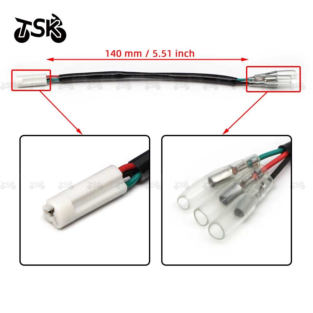 3 Wires Turn Signal Indicator Wiring Connectors Plug Adapters For Yamaha Yzf R6 R1 R3 R6s Fz6 Fzs6 Fz1 250 Motobike Accessories