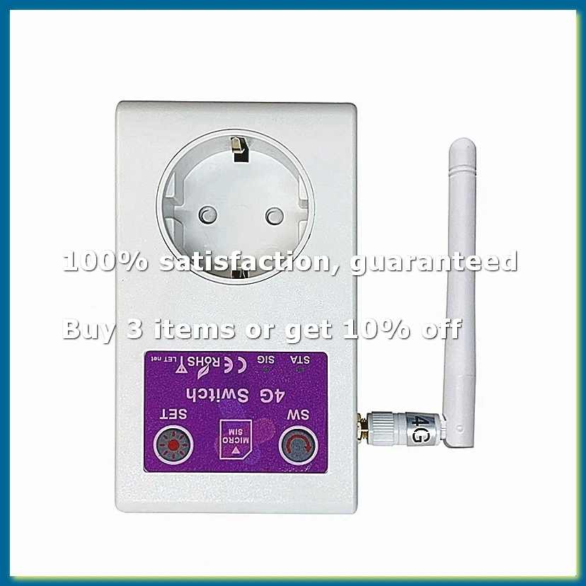 4G Smart Plug GSM SMS Remote Control Temperature Sensor Switch OFF ON Outlet 16A Home Appliance Relay Controller EU