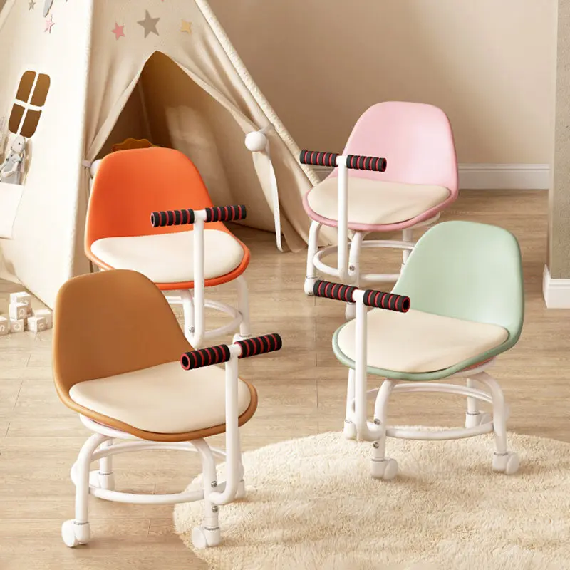 Universal wheel small stool household silent pulley mobile stool backrest low stool strong and durable living room chair