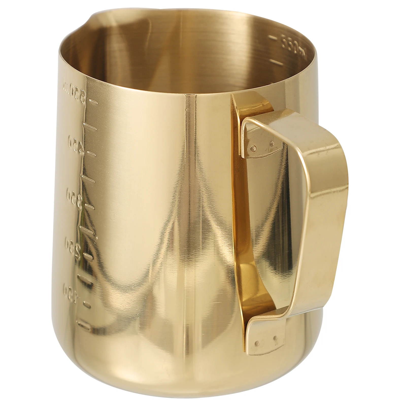 

Milk Frothing Pitcher Steaming Stainless Steel Cup Jug for Espresso Coffee Machine Latte Cappuccino Golden Color