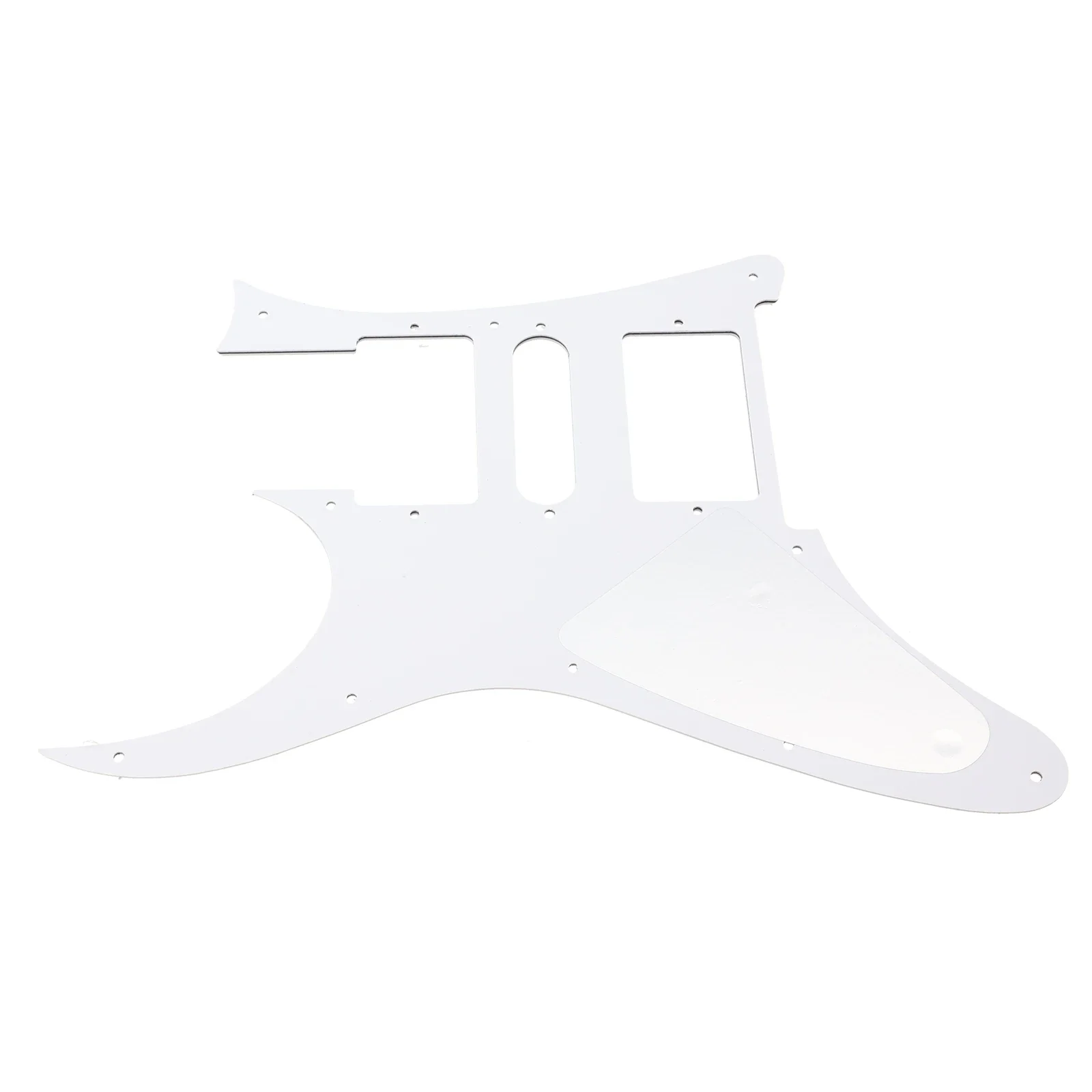 HSH Guitar Pickguard Electric Humbucker Replacement Scratch Plate White/Black 10 Holes 290x215 7mm Ibanez RG250 Style