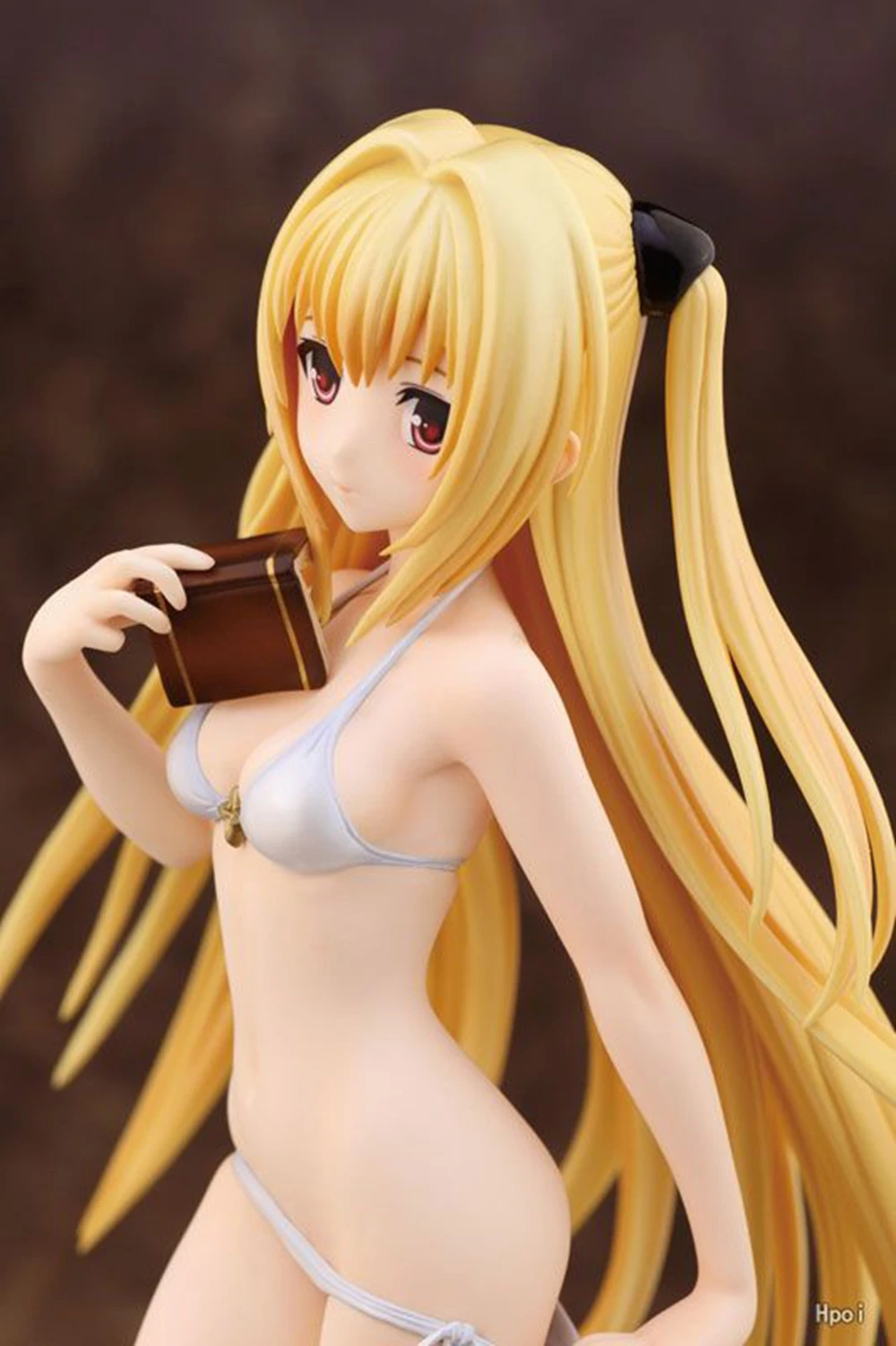 23.5CM Anime To LOVEru Darkness Konjiki no Yami 1/7 Figure White Swimsuit ver Standing Model Toy Doll Aciton Figure PVC
