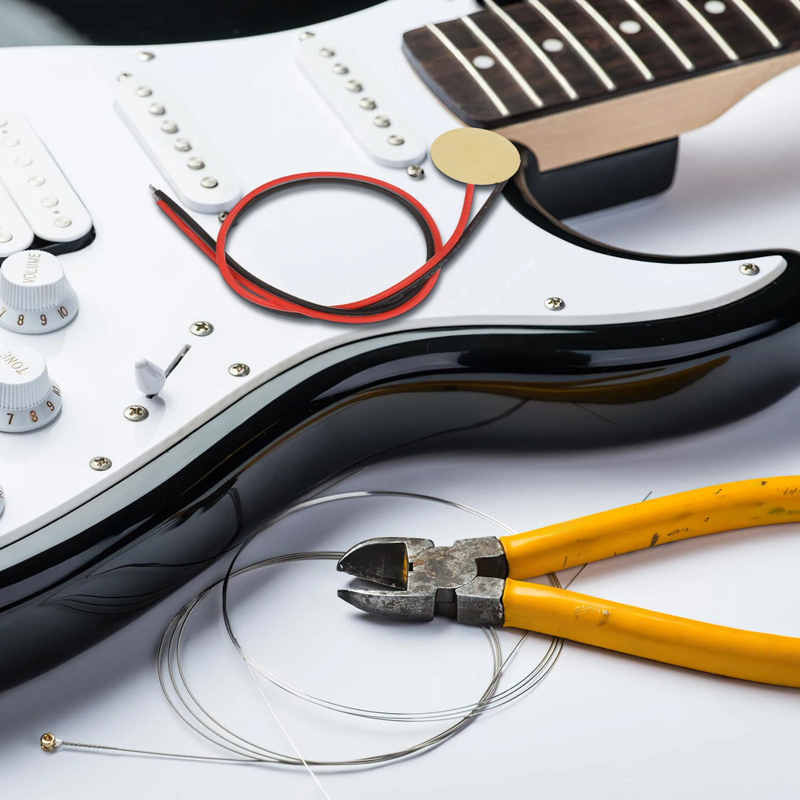 

15pcs Brass Trigger Buzzer Drum Pickup Discs Enhanced Sound Guitar Drum Microphone Trigger Sensor Contact Accessories