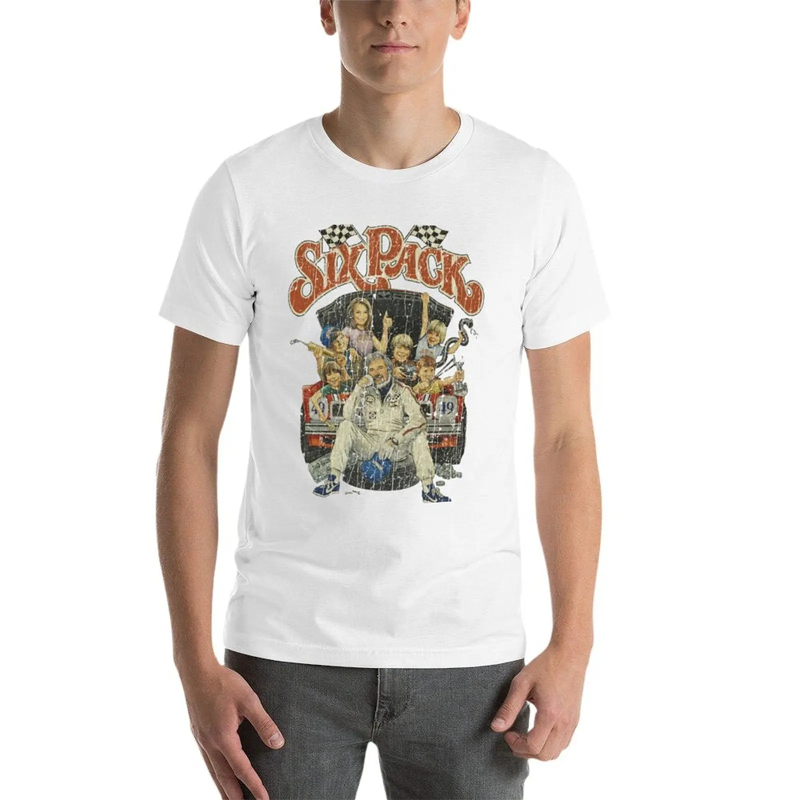 تي شيرت قطني مكون من ستة عبوات تي شيرت رجالي عالي الجودة تي شيرت صيفي