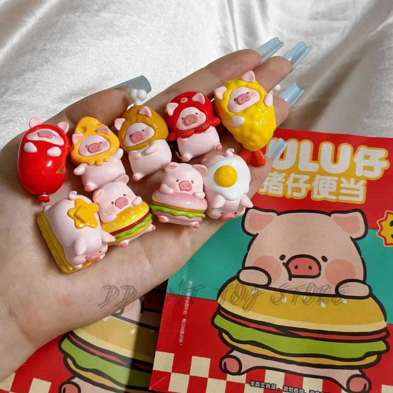 Leuke Lulu Verrassingsdoos Piggy Bento Serie Blind Box Leuk Lulu Pig Mystery Box Graan Kamer Ornament Collectie Model Speelgoed Cadeau