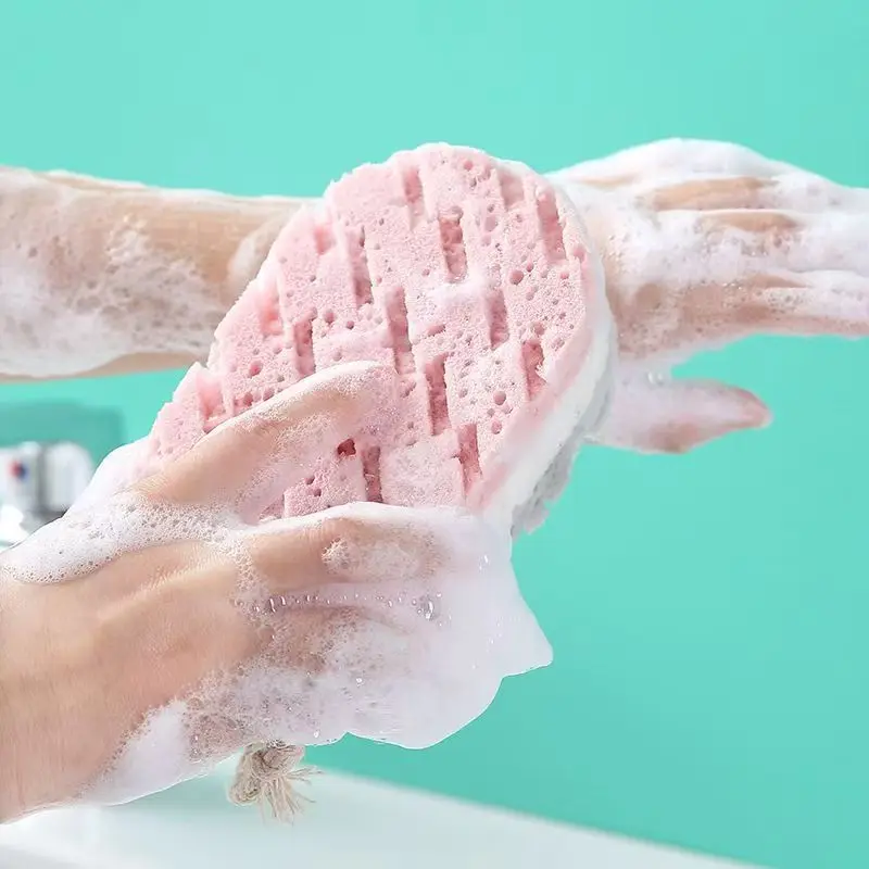  bath sponge for three colors, double-sided bath sponge, foaming shower ball