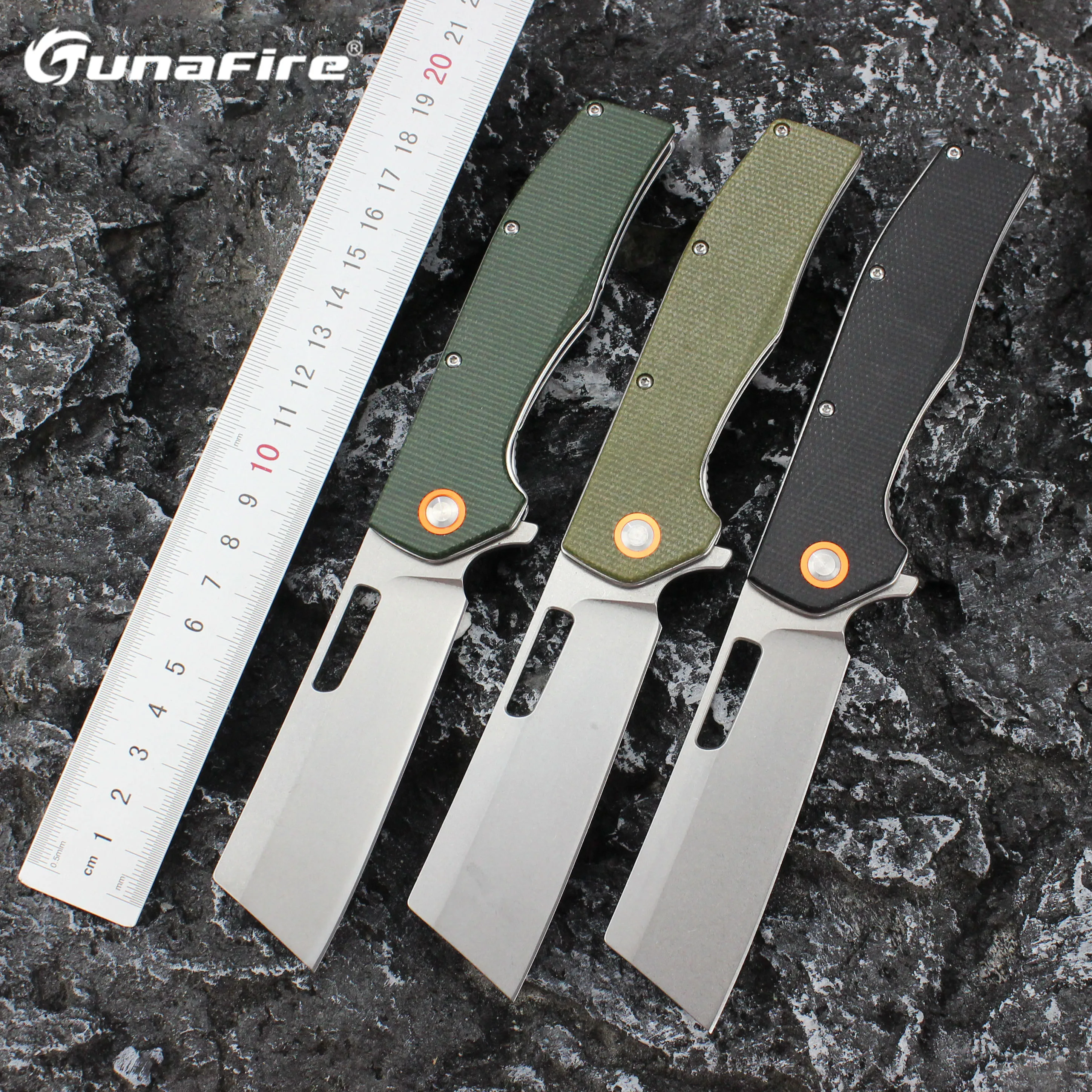 

Tunafire D2 Steel Folding Knife Micarta Handle Ball Bearing Flipper knife Outdoor Survival Rescue Utility Knives For Men