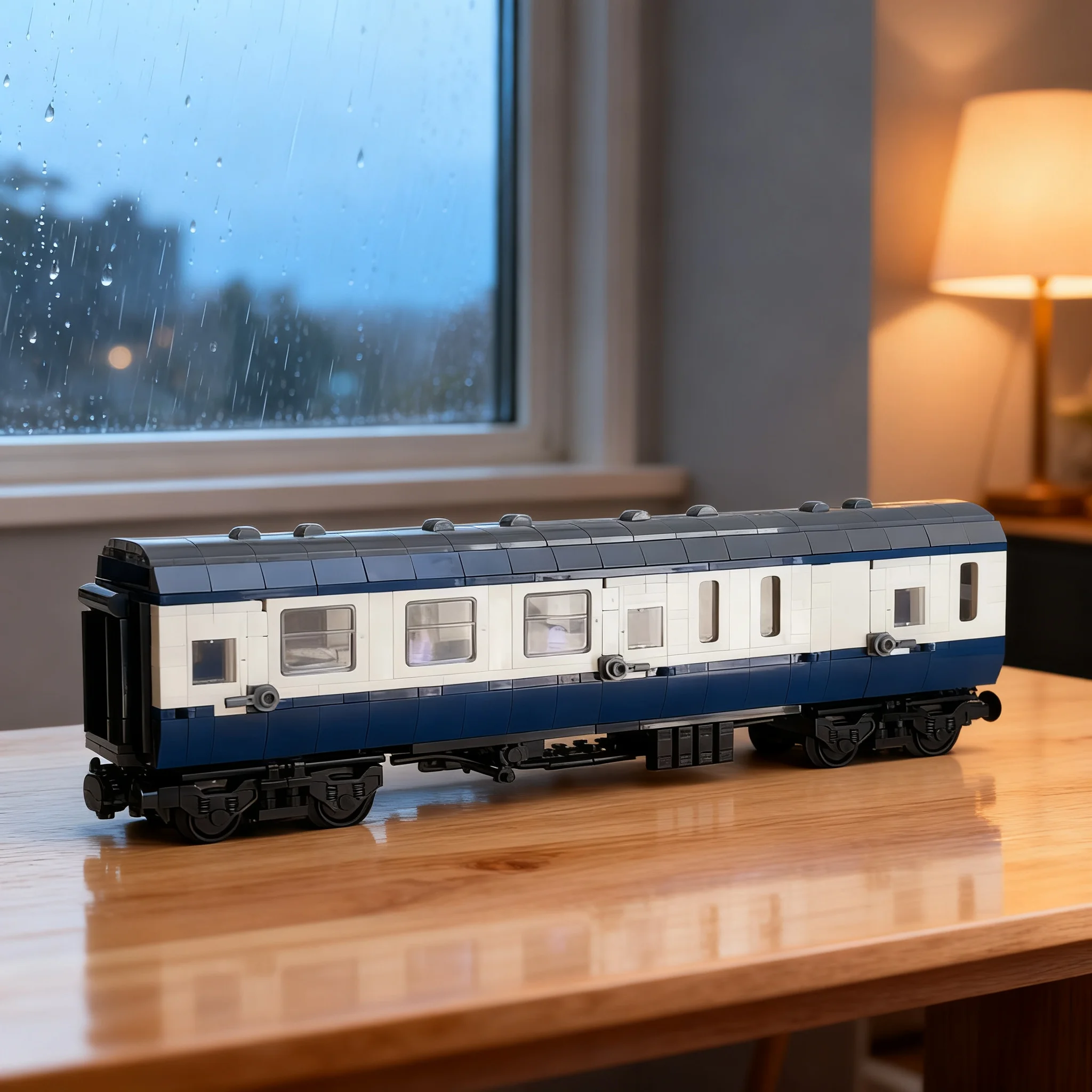 834pcs MOC Train BR Mark 1 MK1 Brake Coach Model Building Blocks Collection Education Idea Birthday Display Creative Brick Craft
