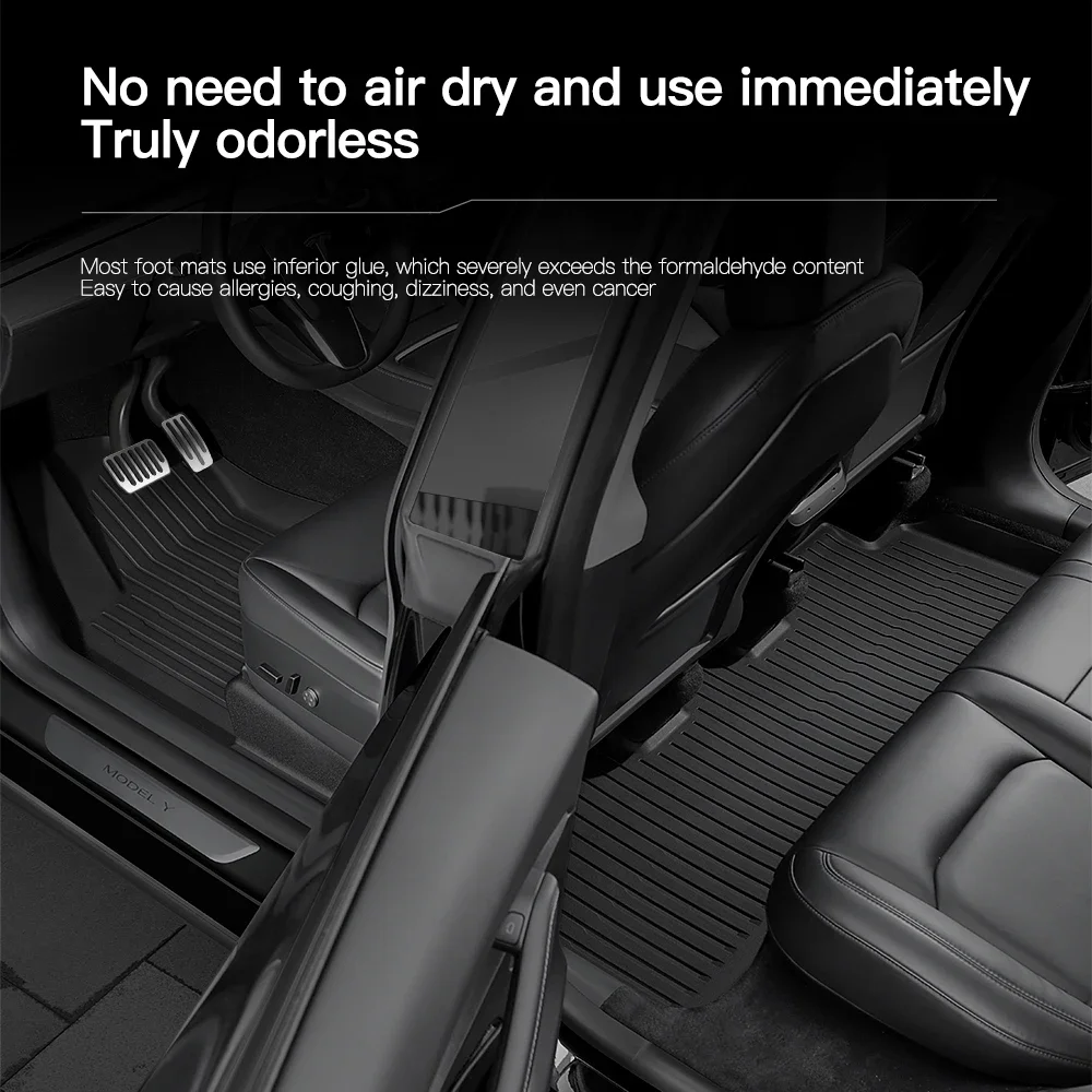 For Tesla Floor Mat Model Y 2021-2024 Model 3 Highland Car Trunk Mat Luggage Mat TPE waterproof Anti-Slip Set Floor Liner Mat
