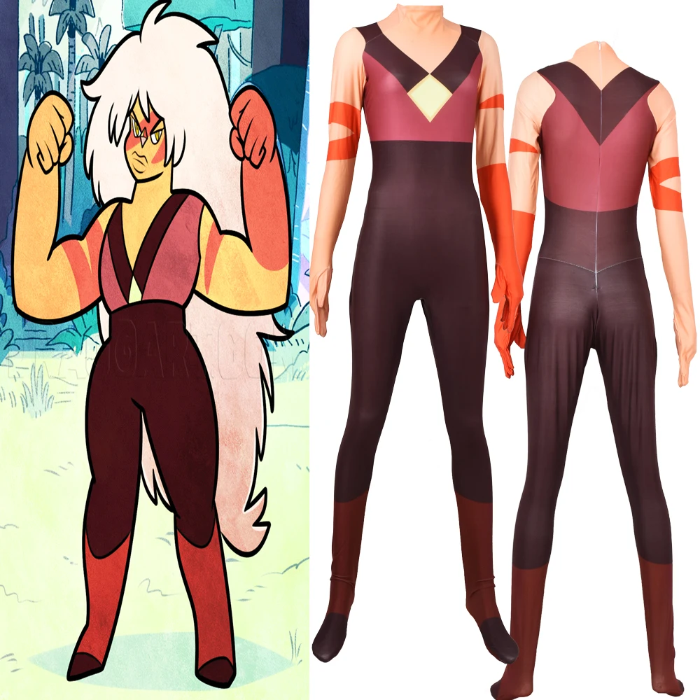 

Halloween Steven Universe Jasper Superhero Cosplay Costume Men Boys Male Suit Zentai Suit Adult Kids Bodysuit Party JumpSuit
